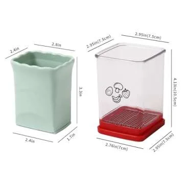 3 Pack Cup Slicers, Fruit Slicer Vegetable Speed Slicer with Push Plate, Cup Egg Slicers, Banana Slicers Strawberry Cutter Quickly Making Fruit Vegetable Salad, Soft Fruits Slicer