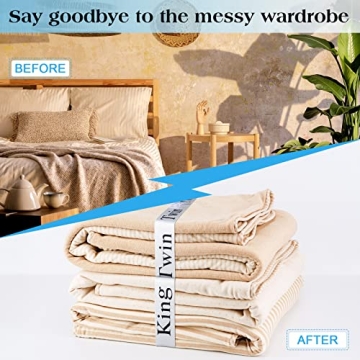 Jutom 8 Pcs Bed Sheet Organizer Bands with Bow Sheet Keepers Closet Organization King Twin Full Queen Bed Sheet Straps Elastic Storage Bedding Bands Sheet Labels for Bedsheet Pillow Case(Black White)