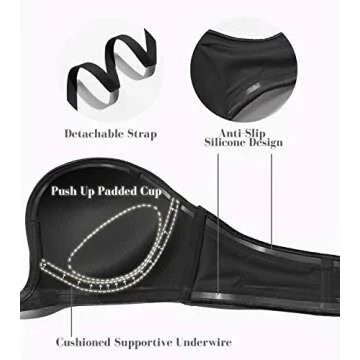 Perfect Strapless Push Up Bra for All Occasions