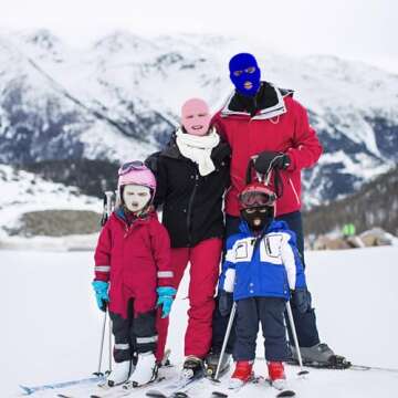 3 Hole Winter Knitted Mask, Full Face Cover Ski Scarf Mask Warm Balaclava for Adult Skiing, Motorcycle, UV Protection,Wind Protection Pink