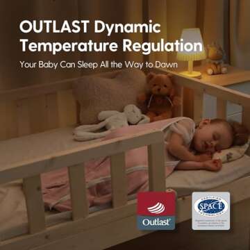 LITTLE SPUD Baby Sleep Sack with Outlast Temperature Regulation, 0-6 Months Baby Sleeping Bag, TOG 1.0 Sleeveless Toddler Sleep Sack, Stretchy Wearable Blanket for Babies,Pink, S 20"-28"