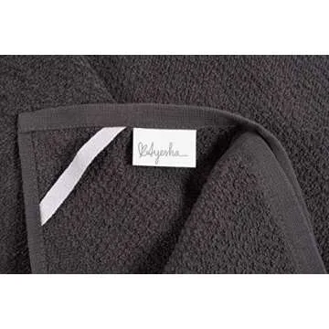 KAF Home Ayesha Curry Mixed Utility Kitchen Towel Set, Mixed Terry Kitchen Towels, Set of 6, Dark Gray