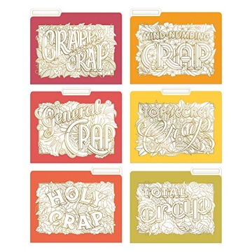 Knock Knock Crappy Crap File Folders Set, Fun Organization