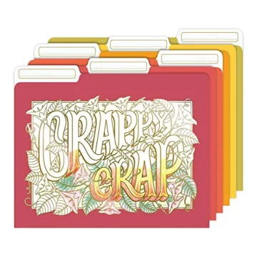 Knock Knock Crappy Crap File Folders Set, Fun Organization