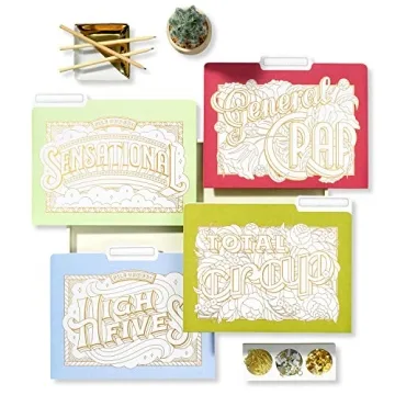 Knock Knock Crappy Crap File Folders Set, Fun Organization