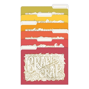 Knock Knock Crappy Crap File Folders Set, Fun Organization