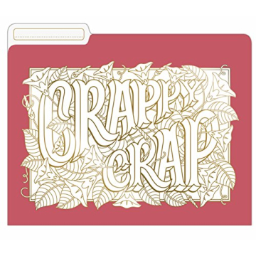 Knock Knock Crappy Crap File Folders Set, Fun Organization