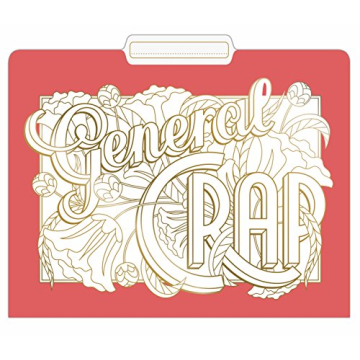 Knock Knock Crappy Crap File Folders Set, Fun Organization