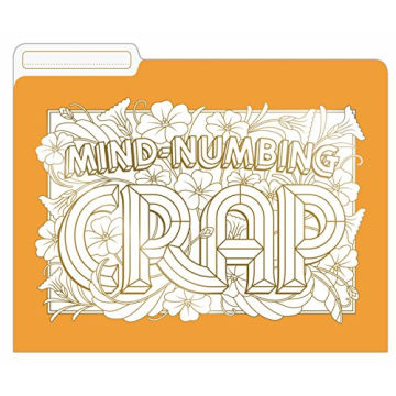 Knock Knock Crappy Crap File Folders Set, Fun Organization