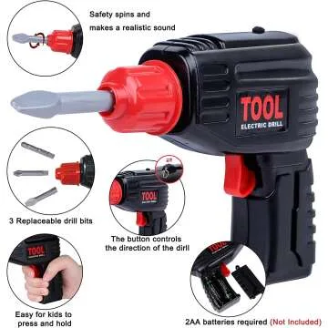 Toy Tool Set for Kids - 46pcs Construction Fun