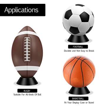 Durable 6 Pcs Ball Display Stand for Sports Memorabilia