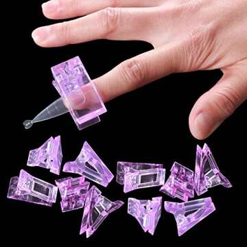 VNC 10 PCS Nail Tips Clip for Easy Polygel Nail Building
