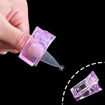 VNC 10 PCS Nail Tips Clip for Easy Polygel Nail Building