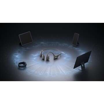 SHOKZ OpenRun Pro 2 - Premium Bone Conduction Open-Ear Bluetooth Sport Headphones - Black S820 (Rene...