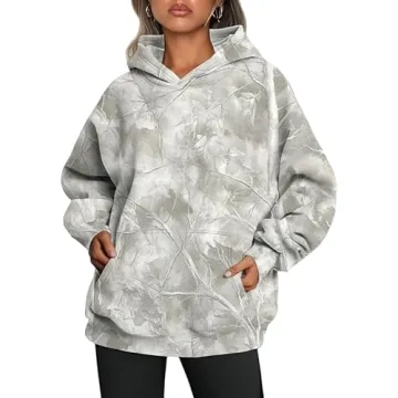Womens Camo Hoodie - Stylish and Comfortable Fleece Pullover
