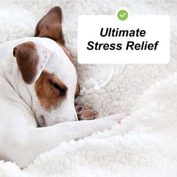 Alpha Paw - Cozy Calming Blanket - Anxiety & Stress Relief Blanket for Pets - Extra Soft Polyester Sherpa Fabric - Machine Washable - Keeps Pets Calm During Thunder - Grey S Size (24" x 32")