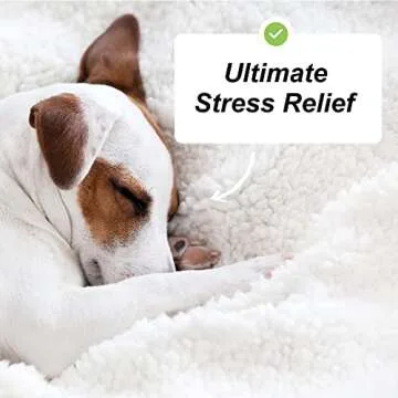 Alpha Paw - Cozy Calming Blanket - Anxiety & Stress Relief Blanket for Pets - Extra Soft Polyester Sherpa Fabric - Machine Washable - Keeps Pets Calm During Thunder - Grey S Size (24" x 32")