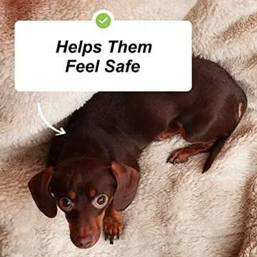 Alpha Paw - Cozy Calming Blanket - Anxiety & Stress Relief Blanket for Pets - Extra Soft Polyester Sherpa Fabric - Machine Washable - Keeps Pets Calm During Thunder - Grey S Size (24" x 32")