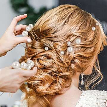 Elegant 36 Pcs Wedding Pearl Hair Pins for Brides