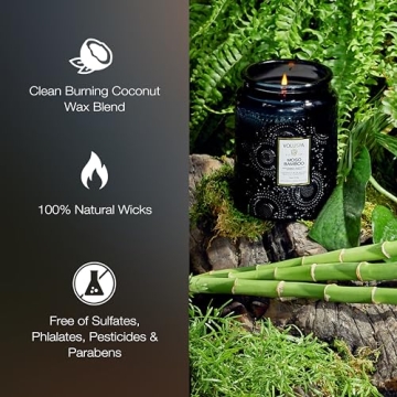 Voluspa Moso Bamboo Candle | 100 Hour Natural Burn