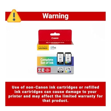 Canon PG-275/CL-276 Ink Value Pack - Exceptional Quality Printing