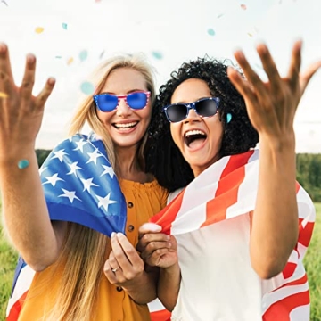 Memorial Day Decorations,4th of July Decorations Accessories/Fourth of July Patriotic,3PCS American Flag Sunglasses