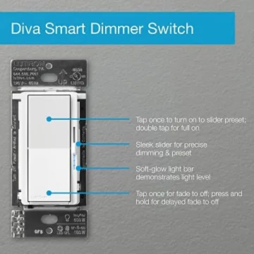 Lutron Diva Smart Dimmer Switch for Alexa Control