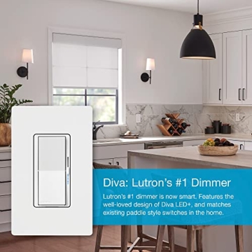 Lutron Diva Smart Dimmer Switch for Alexa Control
