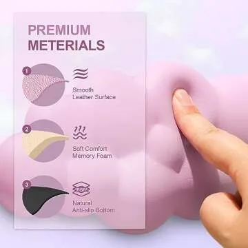 Keyboard Cloud Wrist Rest 4 PCS, Memory Foam Keyboard Palm Rest, Ergonomic Keyboard Pad Wrist Support for Pain Relief, Mouse Pad Rest Support for Office/Computer/Laptop/Gaming/Mac