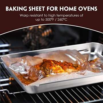 Zopeal 12-Piece Stainless Steel Baking Sheet Set