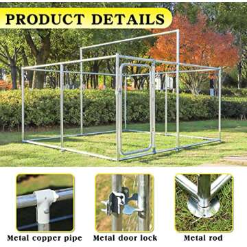 LEISU Heavy Duty Outdoor Dog Cage Pet Playpen for Safety