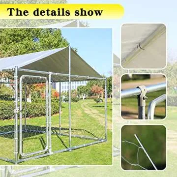 LEISU Heavy Duty Outdoor Dog Cage Pet Playpen for Safety