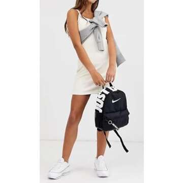 Nike Brasilia JDI Mini Backpack - Black/White