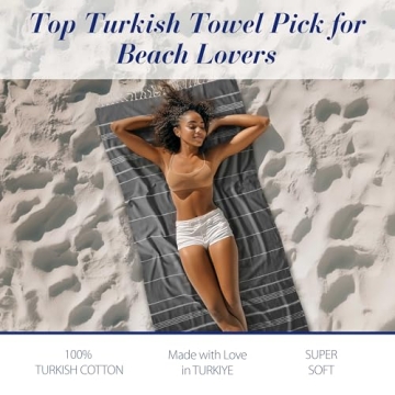 Lightweight Turkish Beach Towel 100% Cotton Quick-Drying for All