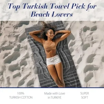 Lightweight Turkish Beach Towel 100% Cotton Quick-Drying for All