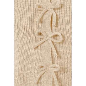 kipfall Women's Cardigan Sweaters Bow Button Down Cardigans Fall Fashion Clothes Knit Tie Open Front Coats