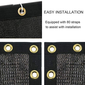 Privacy Screen Fence 6x50 Heavy Duty Mesh Black