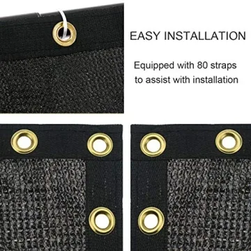 Privacy Screen Fence 6x50 Heavy Duty Mesh Black