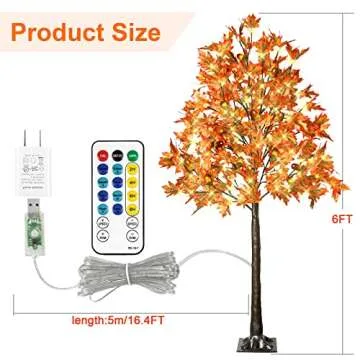 6FT Lighted Maple Tree for Beautiful Autumn Decor
