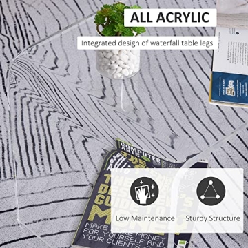 Modern Acrylic Waterfall Coffee Table for Stylish Spaces