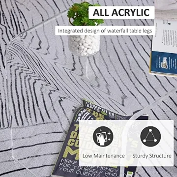 Modern Acrylic Waterfall Coffee Table for Stylish Spaces