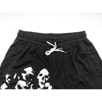 DIOTSR Graphic Print Shorts Retro Style Athletic Wear