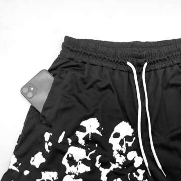 DIOTSR Graphic Print Shorts Retro Style Athletic Wear