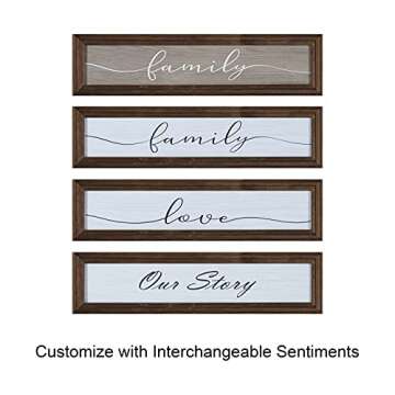 Kate and Laurel Bordeaux Expressions Wall Decor Collection, Set of 10, Industrial Farmhouse Finishes, Assorted Size Frames and Decorative Wall Accents