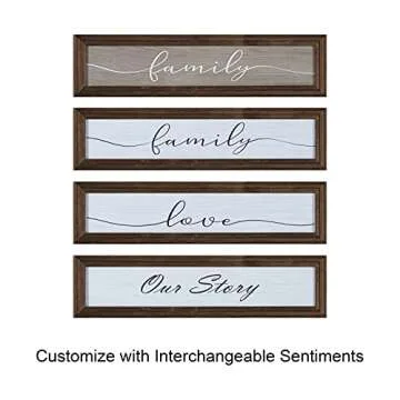Kate and Laurel Bordeaux Expressions Wall Decor Collection, Set of 10, Industrial Farmhouse Finishes, Assorted Size Frames and Decorative Wall Accents