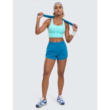 CRZ YOGA Longline Sports Bra - Medium Support, Stylish Fit