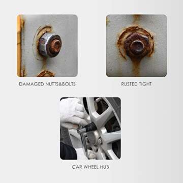 Luckyway 13-Piece Impact Bolt & Nut Remover Set, Nut Extractor Socket, Bolt Remover Tool Set