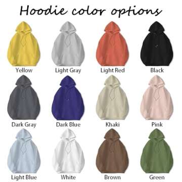 LJUNbin Custom Embroidered Hoodie for Couples, Customized Couple Sweatshirts, Personalized Gifts for Boyfriend Girlfriend Christmas, Husband Wife Birthday Gifts Yellow