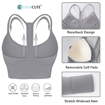 Evercute Racerback Sports Bras for Yoga and Fitness