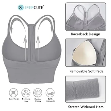 Evercute Racerback Sports Bras for Yoga and Fitness